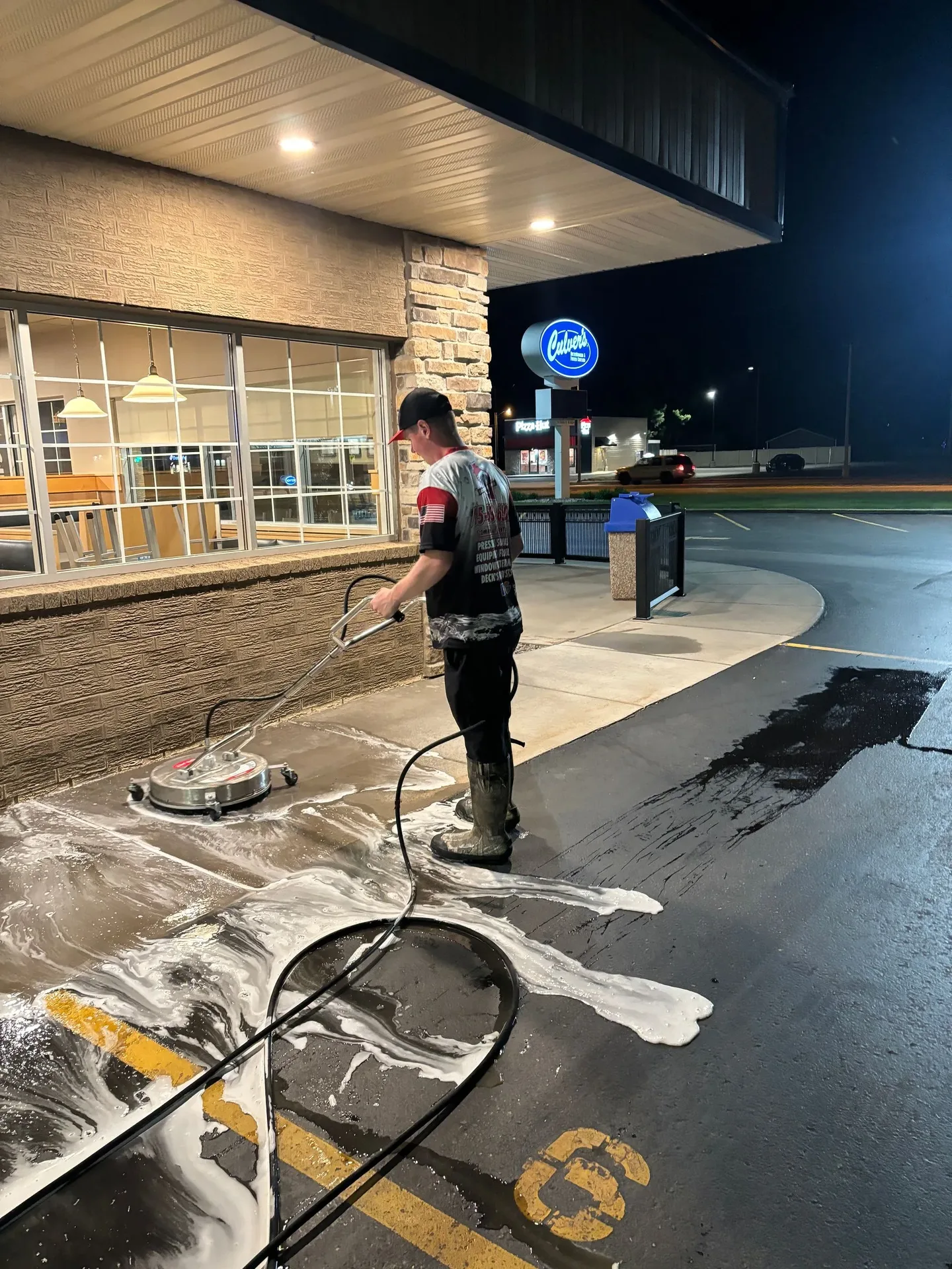 Badger Mobile Wash commercial pressure washing a Wisconsin business